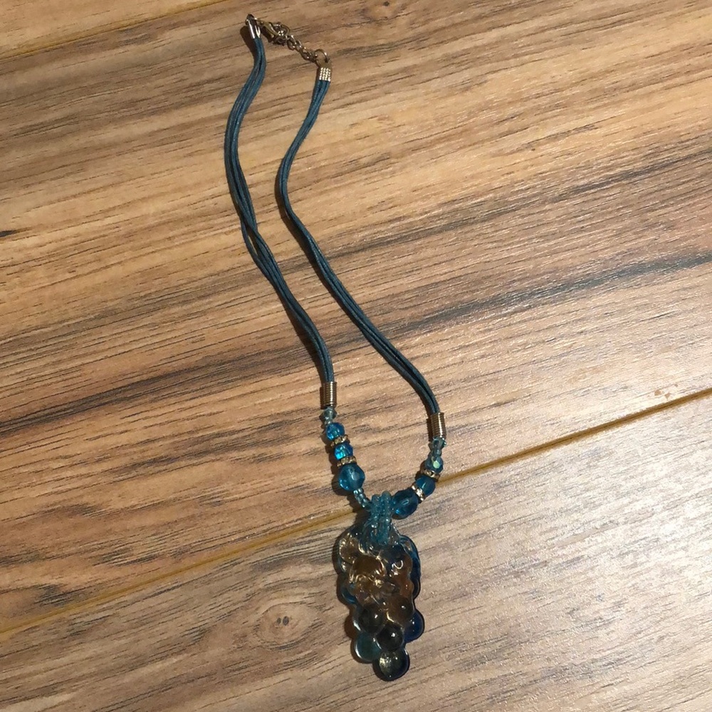 Hand Made Blown Glass necklace 🌸